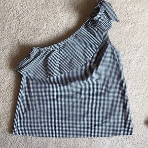 NWTS Vineyard Vine one shoulder bow top